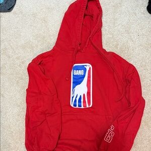 Kids Red Hoodie with Giraffe Design